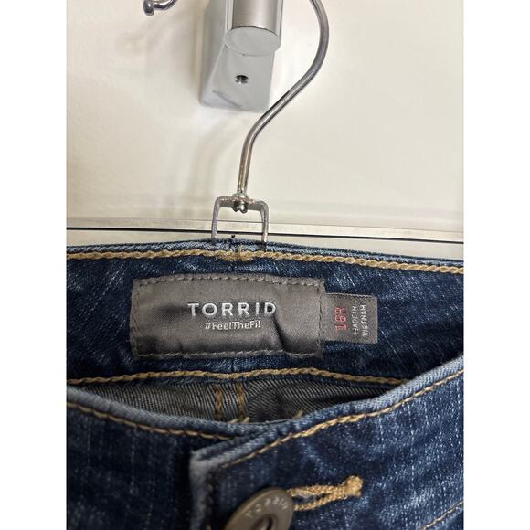 Torrid Jeans Womens 16 Regular Perfect Boyfriend Ankle Vintage Stretch Mid-Rise - Picture 3 of 5